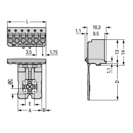 WAGO | 2091-1102 | 1-CONDUCTOR FEMALE PLUG; GRIPPING PLATE;