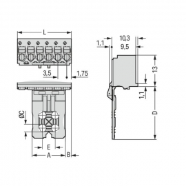 WAGO | 2091-1102/002-000 | 1-CONDUCTOR FEMALE PLUG; GRIPPING