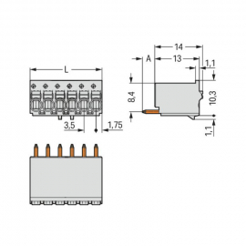 WAGO | 2091-1152 | 1-CONDUCTOR THT FEMALE HEADER; 1.0 MM Ø S