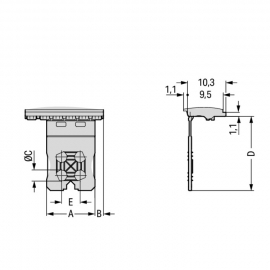 WAGO | 2091-1600 | GRIPPING PLATE; LIGHT GRAY