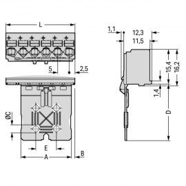 WAGO | 2092-1102/002-000 | 1-CONDUCTOR FEMALE PLUG; GRIPPING