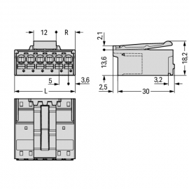 WAGO | 2092-1522/002-000 | 1-CONDUCTOR MALE CONNECTOR; GRIPP