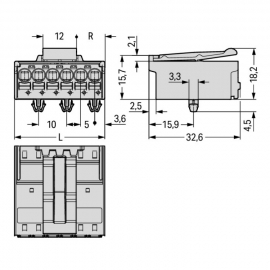 WAGO | 2092-1522/020-000 | 1-CONDUCTOR MALE CONNECTOR; SNAP-