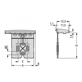 WAGO | 2092-1600 | GRIPPING PLATE; LIGHT GRAY