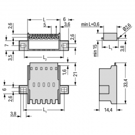 WAGO | 2092-1632/024-000 | PANEL FEEDTHROUGH MALE CONNECTOR;