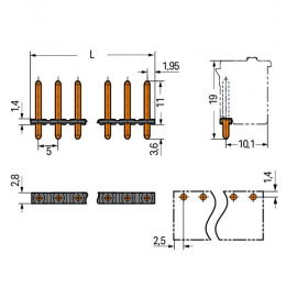 WAGO | 2092-1702 | SOLDER PIN STRIP 1.4 MM Ø SOLDER PIN STRA