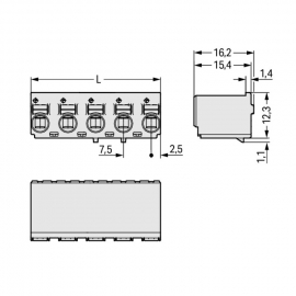 WAGO | 2092-3122 | 1-CONDUCTOR FEMALE PLUG; 2.5 MM²; PIN SPA