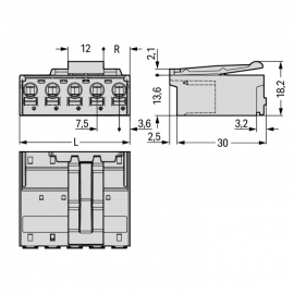 WAGO | 2092-3522/002-000 | 1-CONDUCTOR MALE CONNECTOR; GRIPP