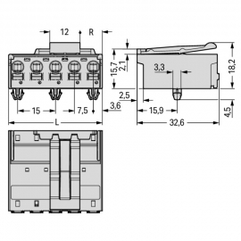 WAGO | 2092-3523/020-000 | 1-CONDUCTOR MALE CONNECTOR; SNAP-