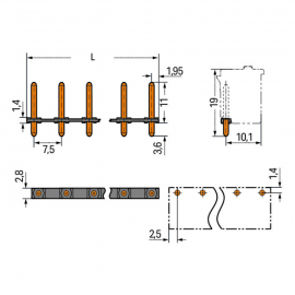 WAGO | 2092-3702 | SOLDER PIN STRIP 1.4 MM Ø SOLDER PIN STRA