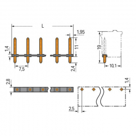 WAGO | 2092-3702/200-000 | SOLDER PIN STRIP 1.4 MM Ø SOLDER