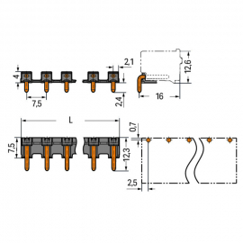 WAGO | 2092-3722/200-000 | SOLDER PIN STRIP 1.4 MM Ø SOLDER