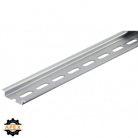 STEEL CARRIER RAIL; 35 X 7.5 MM; 1 MM THICK; 2 M LONG; SLOTT