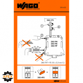 WAGO | 210-422 | STICKERS FOR OPERATING INSTRUCTIONS; FOR HI