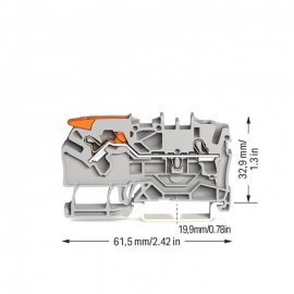 WAGO | 2102-1201 | 2-CONDUCTOR THROUGH TERMINAL BLOCK; WITH