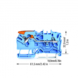 WAGO | 2102-1204 | 2-CONDUCTOR THROUGH TERMINAL BLOCK; WITH