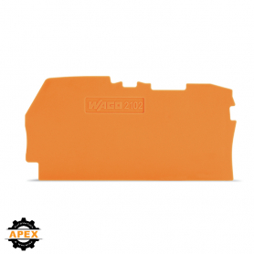 END AND INTERMEDIATE PLATE; 0.8 MM THICK; ORANGE