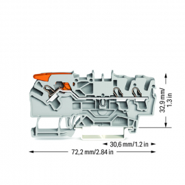 WAGO | 2102-1301 | 3-CONDUCTOR THROUGH TERMINAL BLOCK; WITH