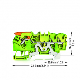 WAGO | 2102-1307 | 3-CONDUCTOR GROUND TERMINAL BLOCK; 2.5 MM