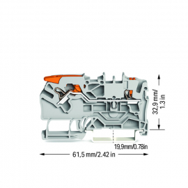 WAGO | 2102-5201 | 2-CONDUCTOR THROUGH TERMINAL BLOCK; WITH