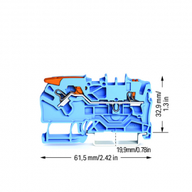 WAGO | 2102-5204 | 2-CONDUCTOR THROUGH TERMINAL BLOCK; WITH