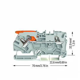 WAGO | 2104-1201 | 2-CONDUCTOR THROUGH TERMINAL BLOCK WITH L