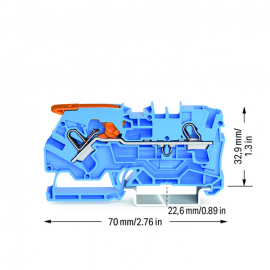 WAGO | 2104-1204 | 2-CONDUCTOR THROUGH TERMINAL BLOCK WITH L