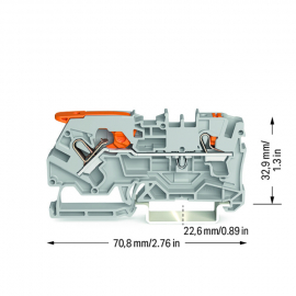 WAGO | 2104-5201 | 2-CONDUCTOR THROUGH TERMINAL BLOCK WITH L