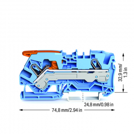 WAGO | 2106-1204 | 2-CONDUCTOR THROUGH TERMINAL BLOCK; WITH