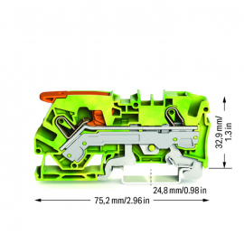 WAGO | 2106-1207 | 2-CONDUCTOR GROUND TERMINAL BLOCK; 6 MM²;