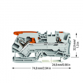 WAGO | 2106-5201 | 2-CONDUCTOR THROUGH TERMINAL BLOCK; WITH