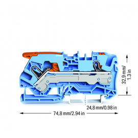 WAGO | 2106-5204 | 2-CONDUCTOR THROUGH TERMINAL BLOCK; WITH