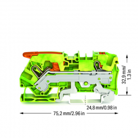 WAGO | 2106-5207 | 2-CONDUCTOR GROUND TERMINAL BLOCK; 6 MM²;