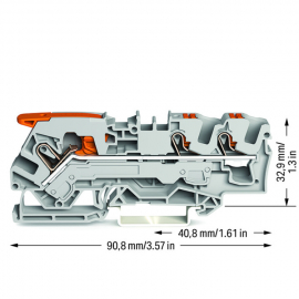 WAGO | 2106-5301 | 3-CONDUCTOR THROUGH TERMINAL BLOCK; WITH