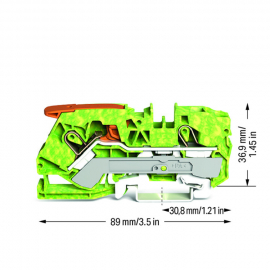 WAGO | 2110-1207 | 2-CONDUCTOR GROUND TERMINAL BLOCK 10 MM²;