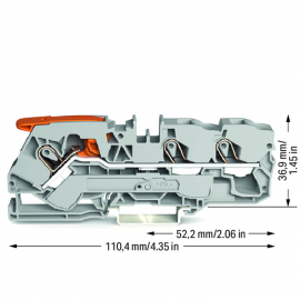 WAGO | 2110-1301 | 3-CONDUCTOR THROUGH TERMINAL BLOCK; WITH