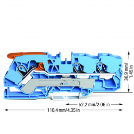 WAGO | 2110-1304 | 3-CONDUCTOR THROUGH TERMINAL BLOCK; WITH