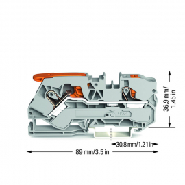 WAGO | 2110-5201 | 2-CONDUCTOR THROUGH TERMINAL BLOCK; WITH