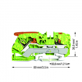 WAGO | 2110-5207 | 2-CONDUCTOR GROUND TERMINAL BLOCK 10 MM²;