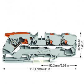 WAGO | 2110-5301 | 3-CONDUCTOR THROUGH TERMINAL BLOCK; WITH