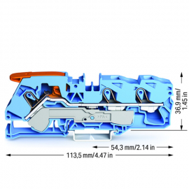 WAGO | 2116-1304 | 3-CONDUCTOR THROUGH TERMINAL BLOCK; WITH