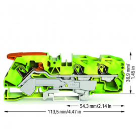 WAGO | 2116-1307 | 3-CONDUCTOR GROUND TERMINAL BLOCK; 16 MM²