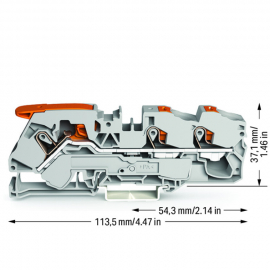 WAGO | 2116-5301 | 3-CONDUCTOR THROUGH TERMINAL BLOCK; WITH