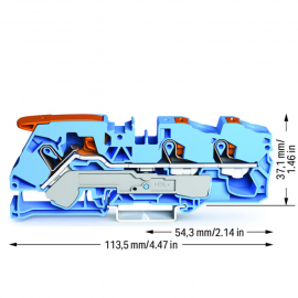 WAGO | 2116-5304 | 3-CONDUCTOR THROUGH TERMINAL BLOCK; WITH