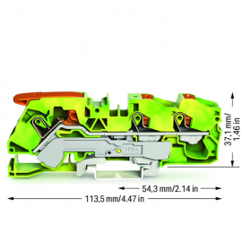 WAGO | 2116-5307 | 3-CONDUCTOR GROUND TERMINAL BLOCK; 16 MM²