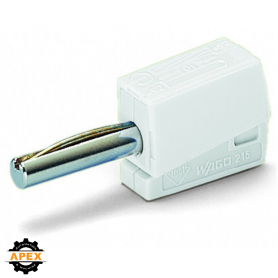 WAGO | 215-611 | BANANA PLUG; FOR SOCKET 4 MM Ø; 2,50 MM²; W