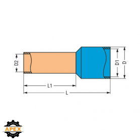 WAGO | 216-1226 | FERRULE, SLEEVE FOR 2.5 MM² / AWG 14 INSUL