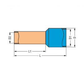WAGO | 216-244 | FERRULE; SLEEVE FOR 1.5 MM² / AWG 16; INSUL