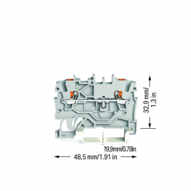 WAGO | 2200-1201 | 2-CONDUCTOR THROUGH TERMINAL BLOCK; WITH