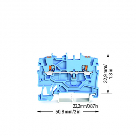 WAGO | 2200-1204 | 2-CONDUCTOR THROUGH TERMINAL BLOCK; WITH